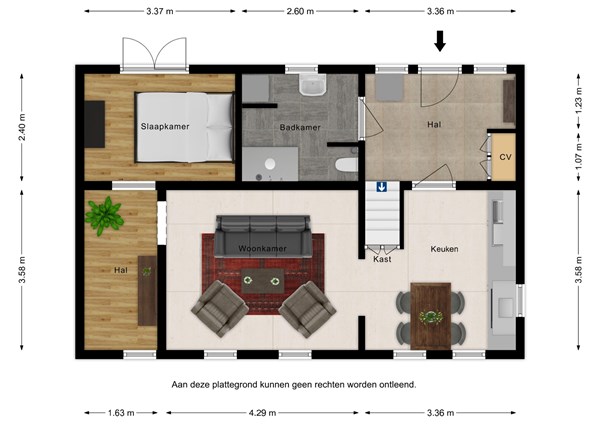 Floorplan - Tragel 5, 4507 JE Schoondijke